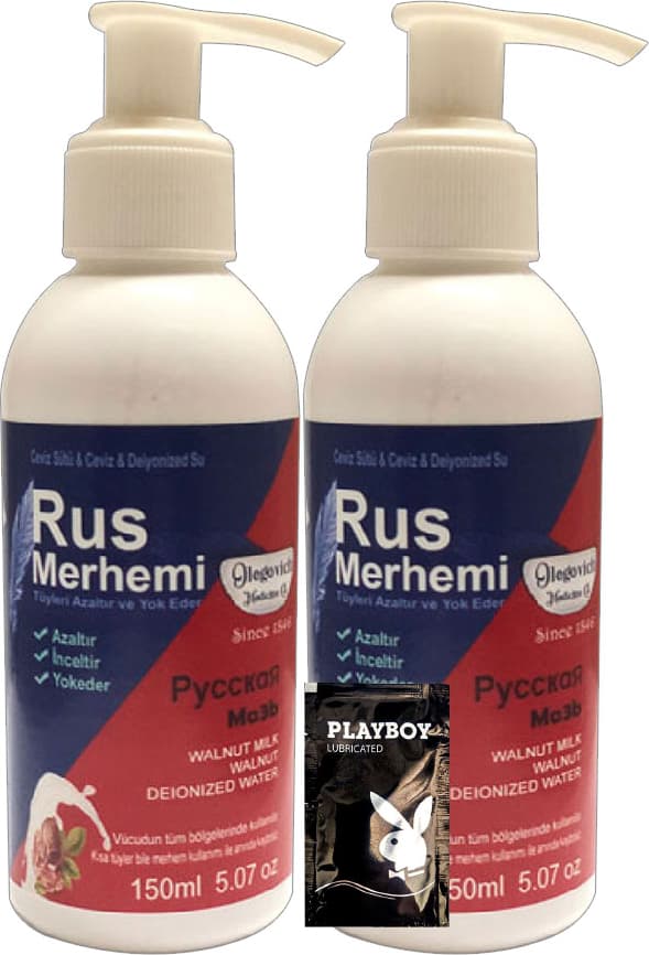 Rus Merhemi Glegnid Blue Tüy Kremi22-2:0314 2 Tane X 150 Ml Cevizli & Ceviz Sütlü Rus Merhemi + Yanında Jel