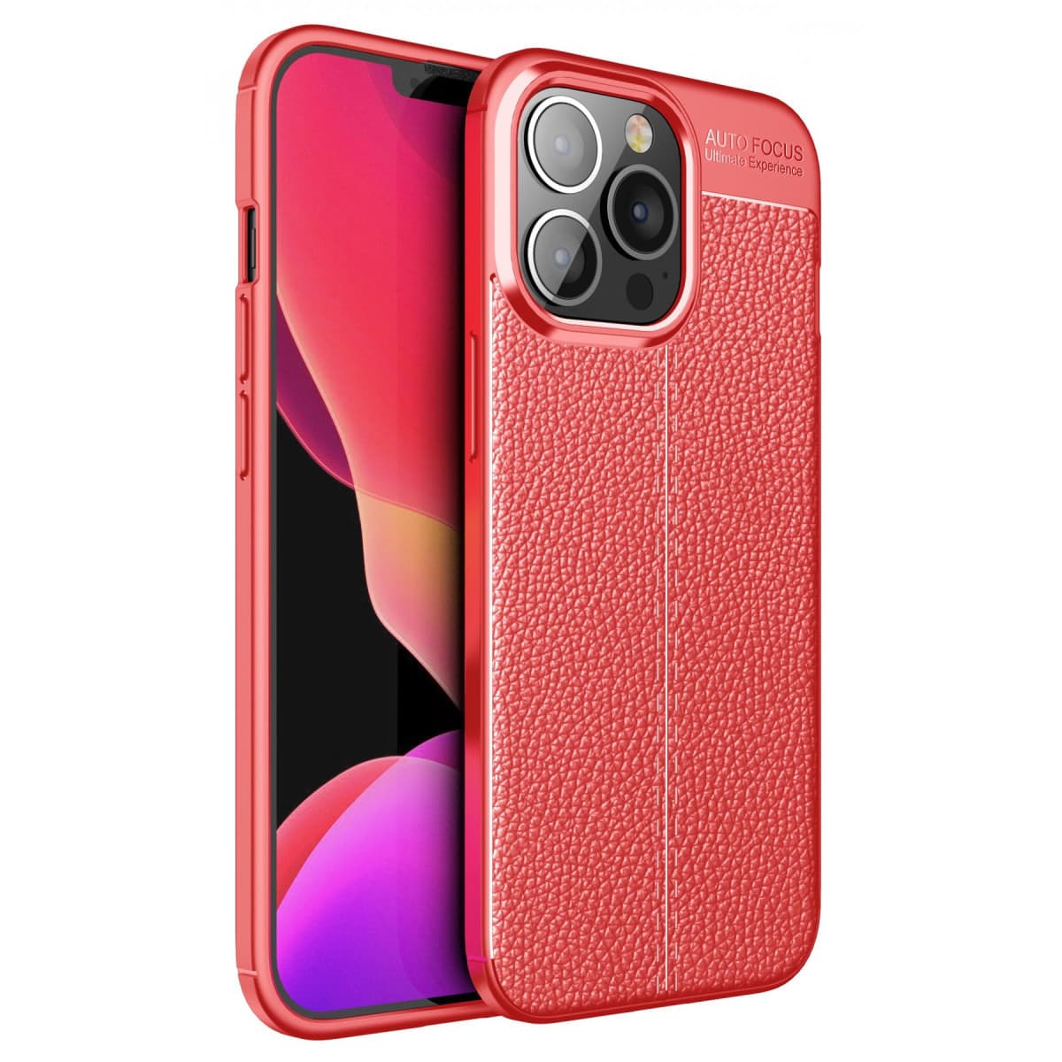 iPhone 13 Pro Kılıf Auto Focus Kapak - Kırmızı