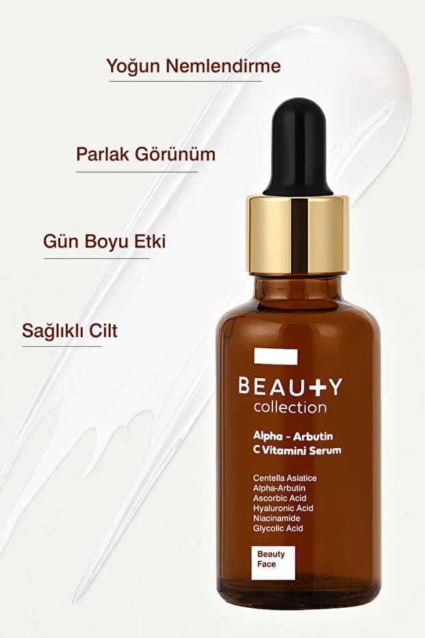 Collection Yüz Bakim Serumu & Yaşlanma Karşıtı Leke Karşıtı Alpha + Arbutin & C Vitamini 30ML