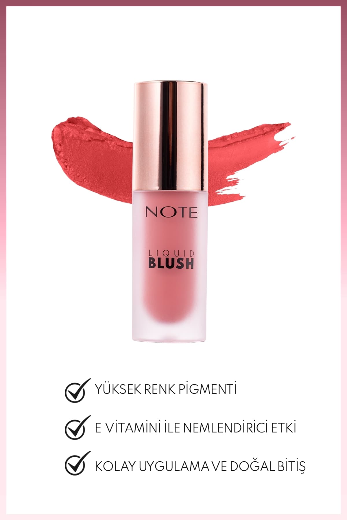 Cosmetics Liquid Blush Nemlendirici Etkili Likit Allık - 20 Coral