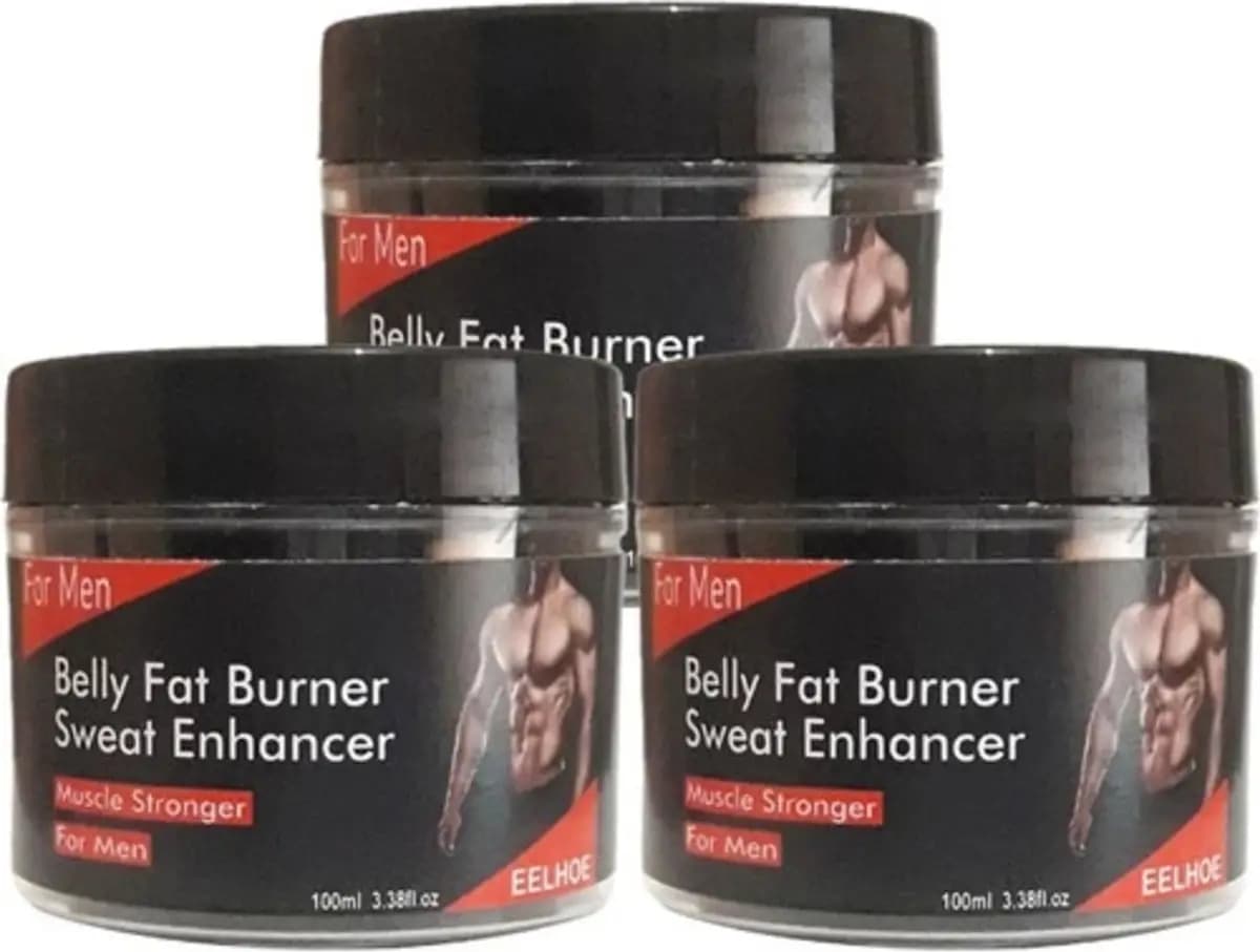 Eelhoe Belly 3 Adet Adet Fatburner Sweat Enhancer Erkeklere Özel Kremi 100 ml