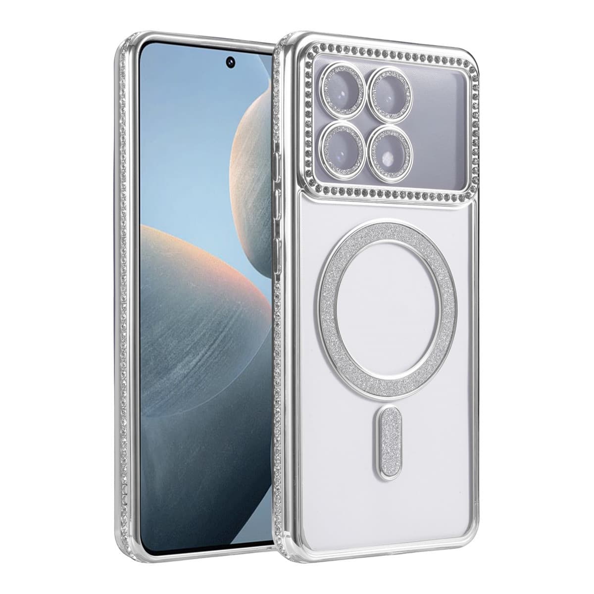 X6 Pro Joke Simli Magneticsafe Kılıf - Gümüş