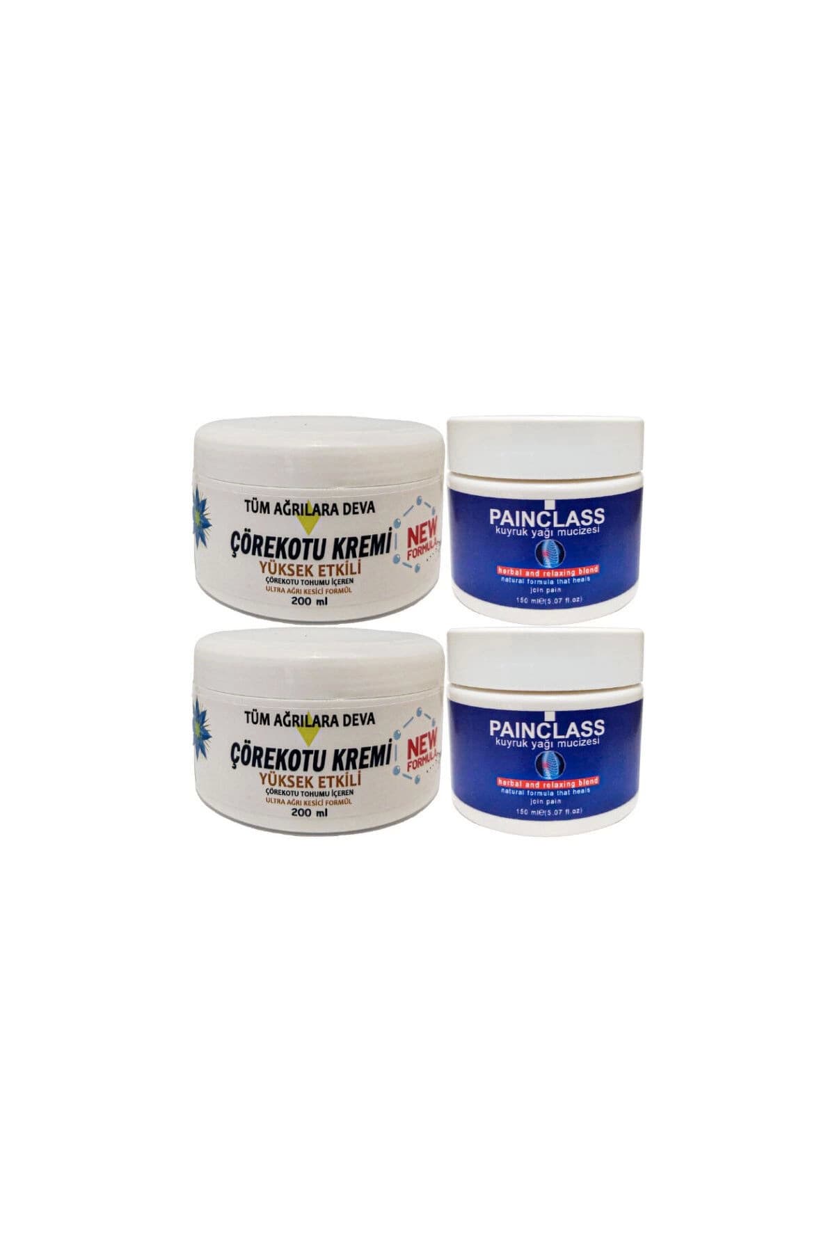 Çörek Otu Kremi XL Boy 2x200 ml+PainClass Kuyruk Yağı Kremi 2x150 ml