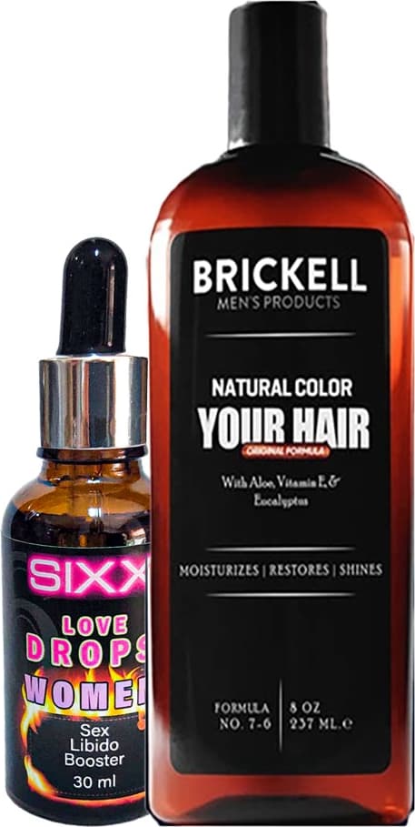 Brickell Şampuan Saçsakal Anti.white 237 ml Şampuan ile + Sıxx Kadınlara Özel Uyarıcıdamla