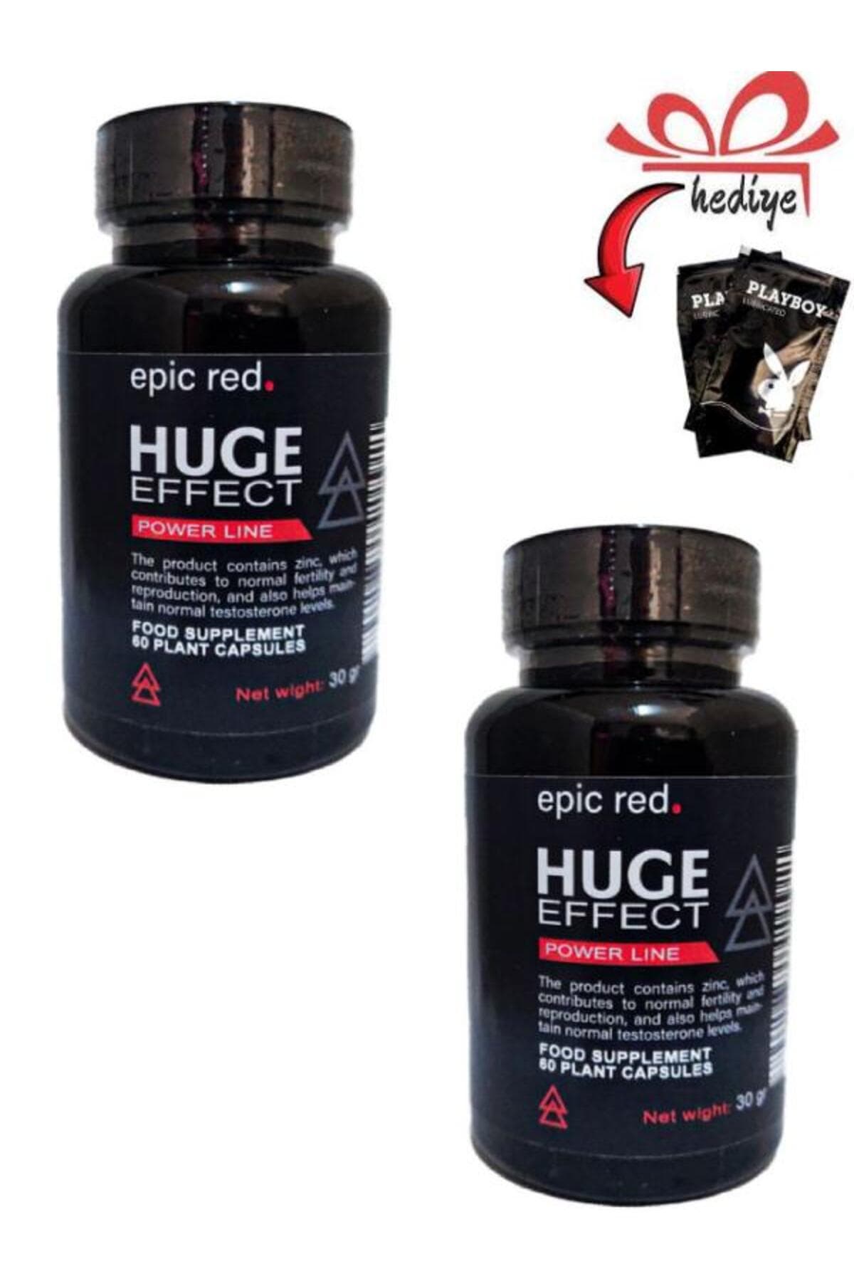 Huge Effect Erkeklere Özel Destekleyici Takviye 60'lı x 2 ad +Kayganlaştırıcı Jelle