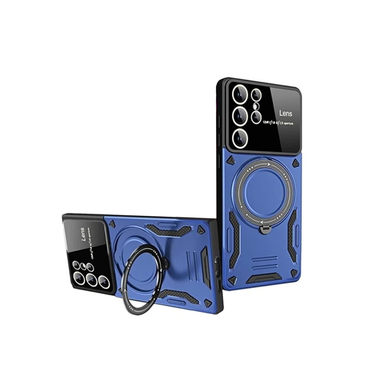 Galaxy S24 Ultra Kılıf Joy Lens Standlı Kapak - Lacivert