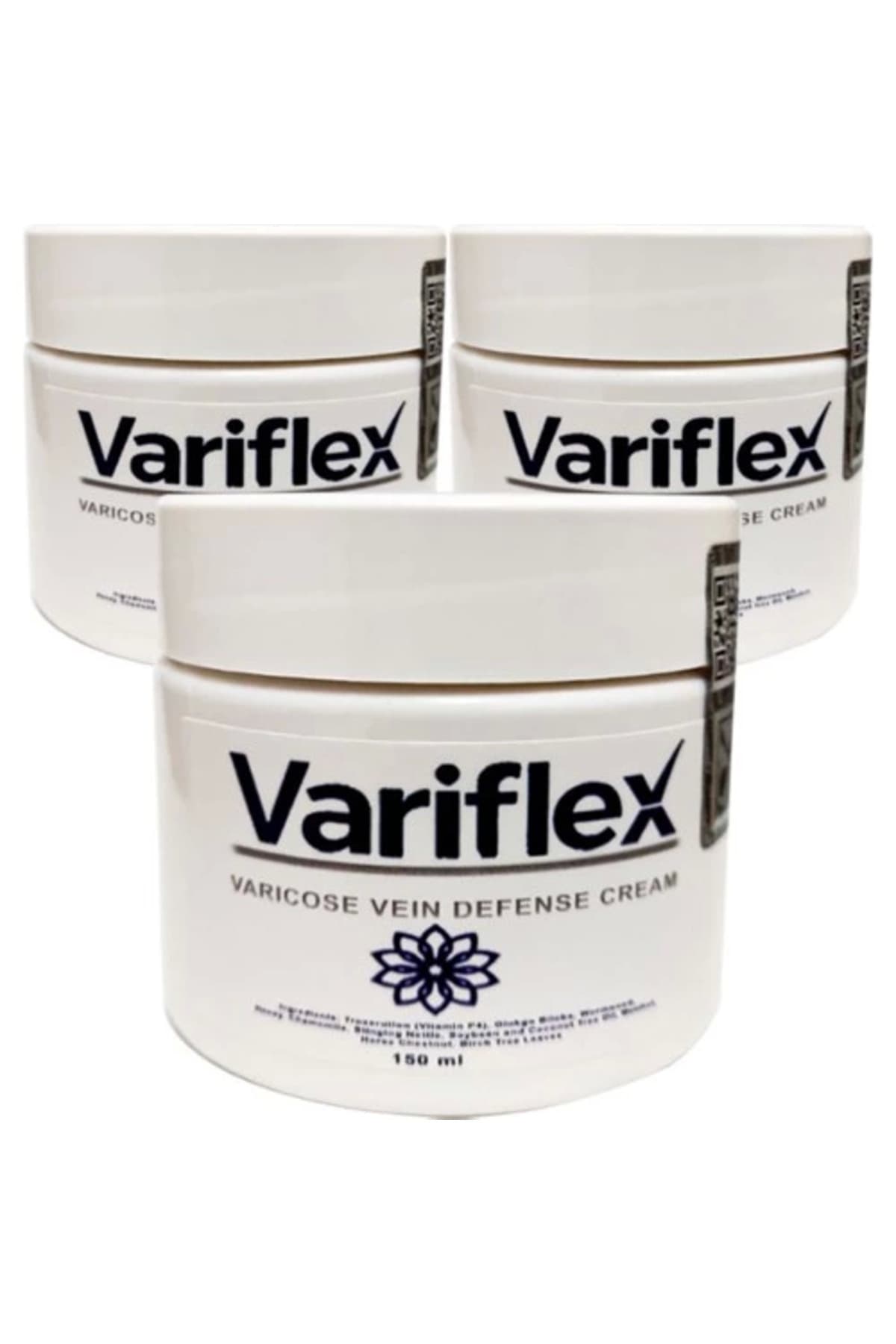 Variflex 3Adet 150 ml Varicosel Cream Büyük Boy Bacaklara Krem