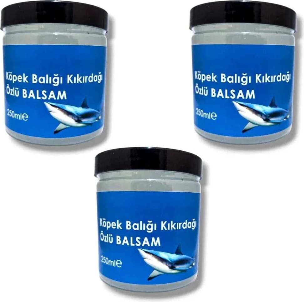 Süper Köpek Balığı Kıkırdağı Özlü Balsam Krem 250 ml x 3 Adet