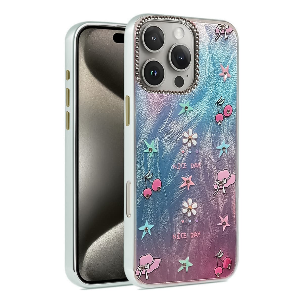 iPhone 16 Pro Max Kılıf Blade Aynalı Desenli Kapak - Desen 4