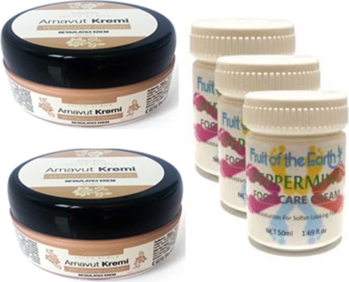 Hintohu Three Brand 50ML Arnavutaklıkkremi 2AD+FOOT Carecream 50ML Ayak Bakımkremi Naneferahlığıvek