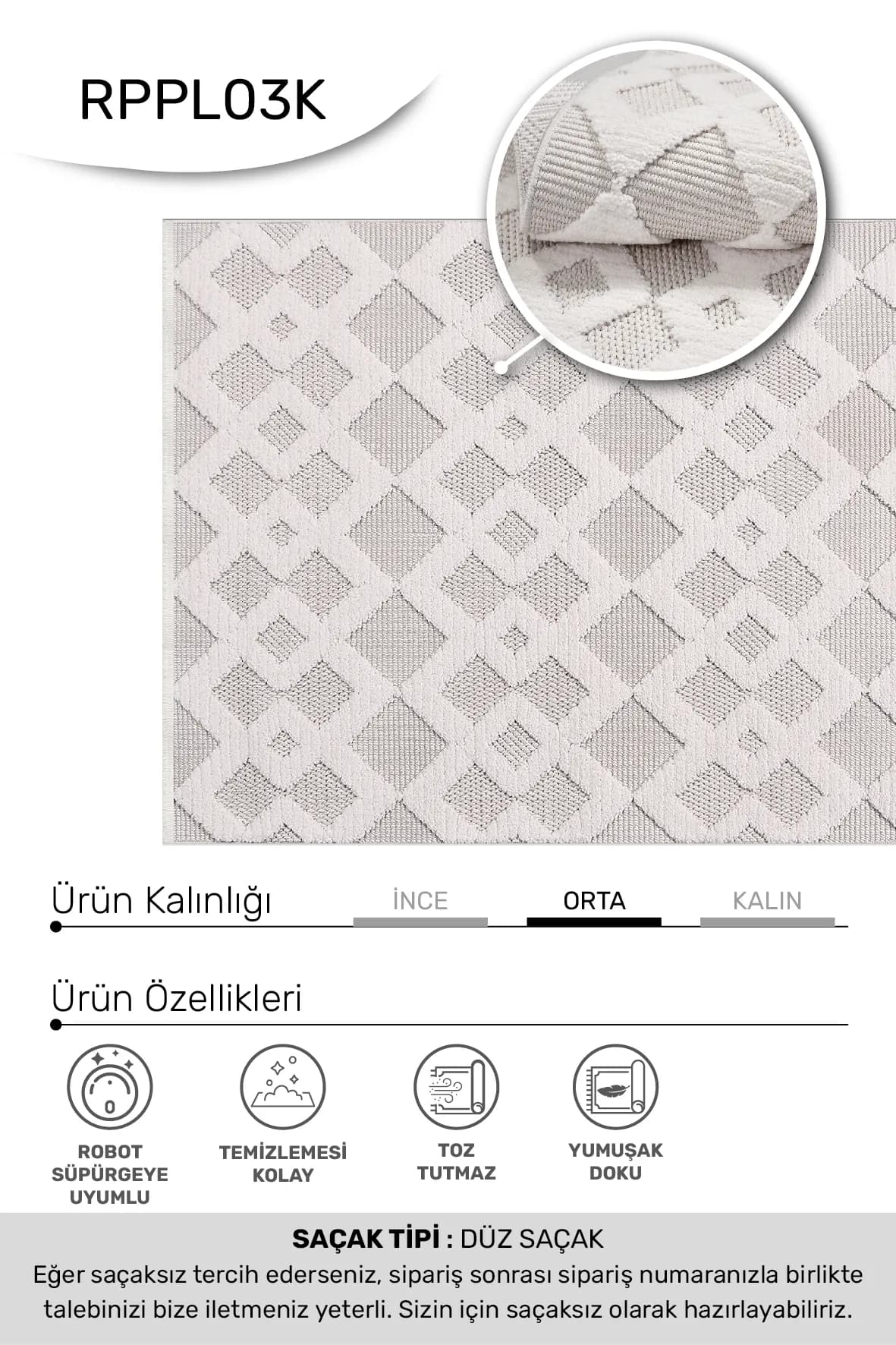 YoudayHomeCollection MASAL Model Oturma Odası Halısı