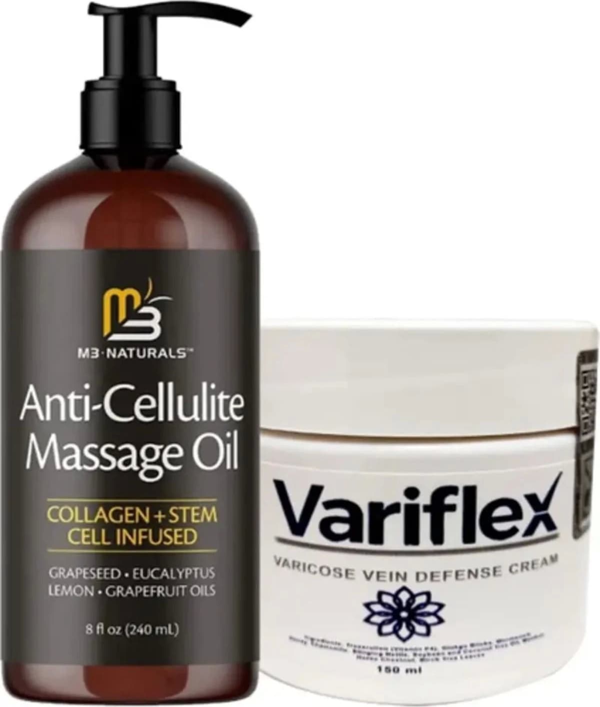 Variflex Anti-Cellulite Massage Oil 240 ml Masaj Yağı + Variflex Krem 150 ml