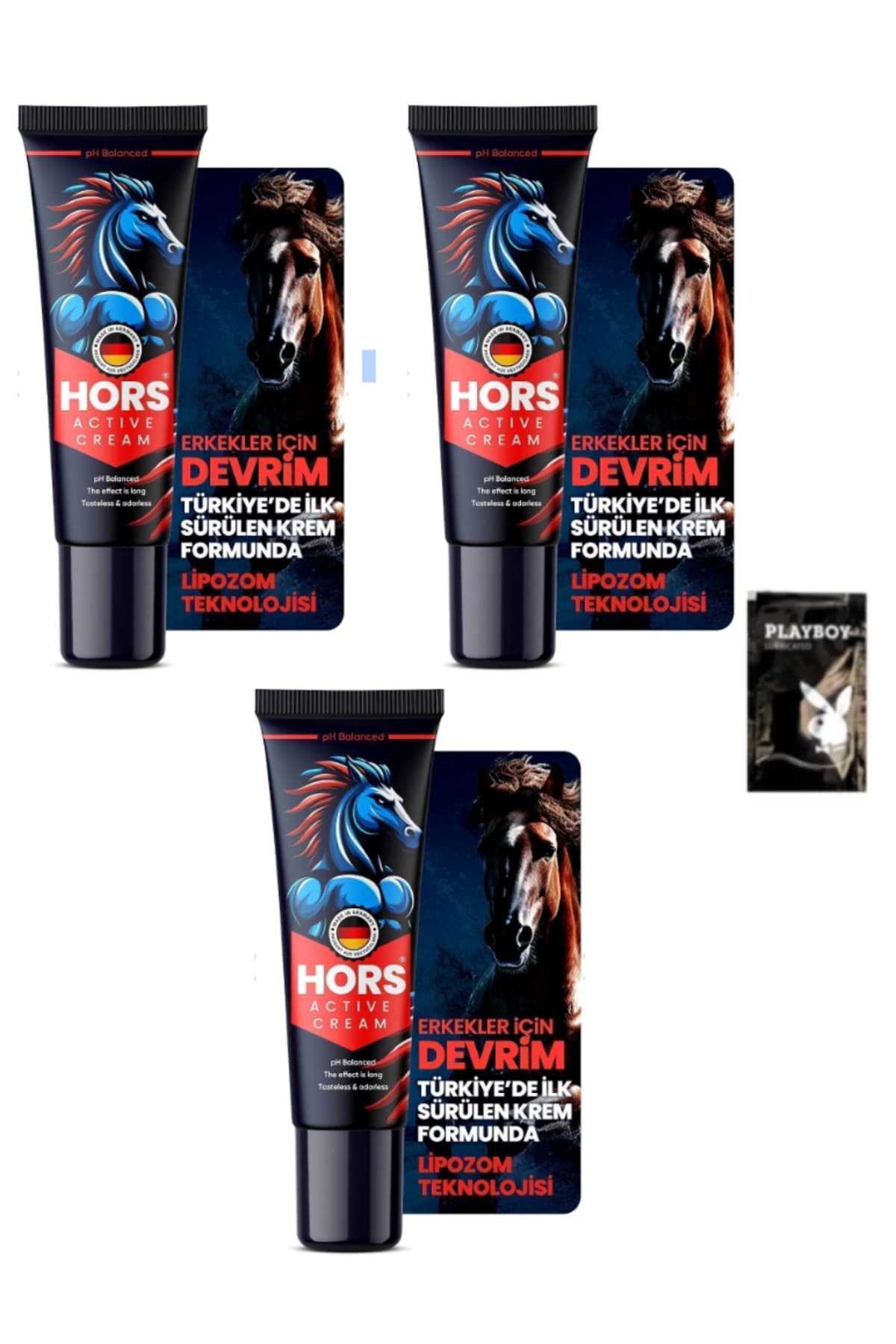 Hors Active Cream Gecikme Ve Sertleşme P.enis Kremi 50ml 3 Adet + 1 Adet Jel