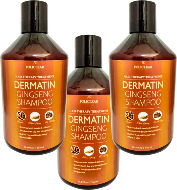 Policlear Dermatin Shampoo Ginsengli Özel Bakım Şampuanı 500 ml x 3 adet