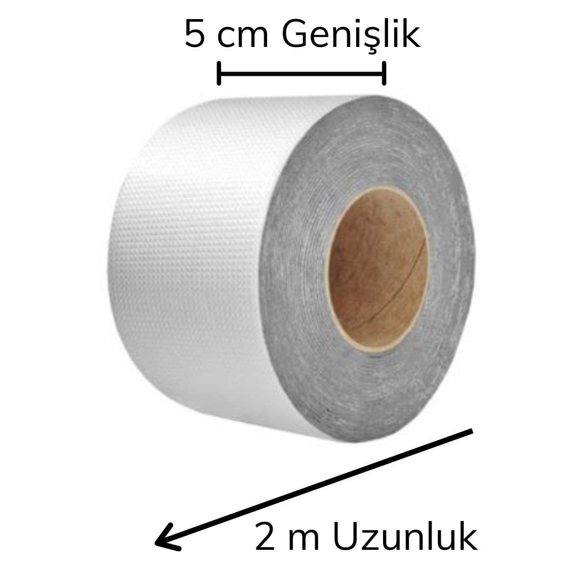 2 Mt Yüksek Sıcaklık Dayanan Su Geçirmez Çatı Duvar Çatlak Onarıcı Yapışkan Bant Folyo 5 Cm