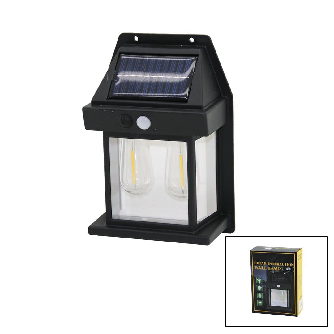 2 LAMBA SOLAR - SENSÖRLÜ APLİK DUVAR LAMBASI DIŞ MEKAN 5.5V - 1W - 1800mAh