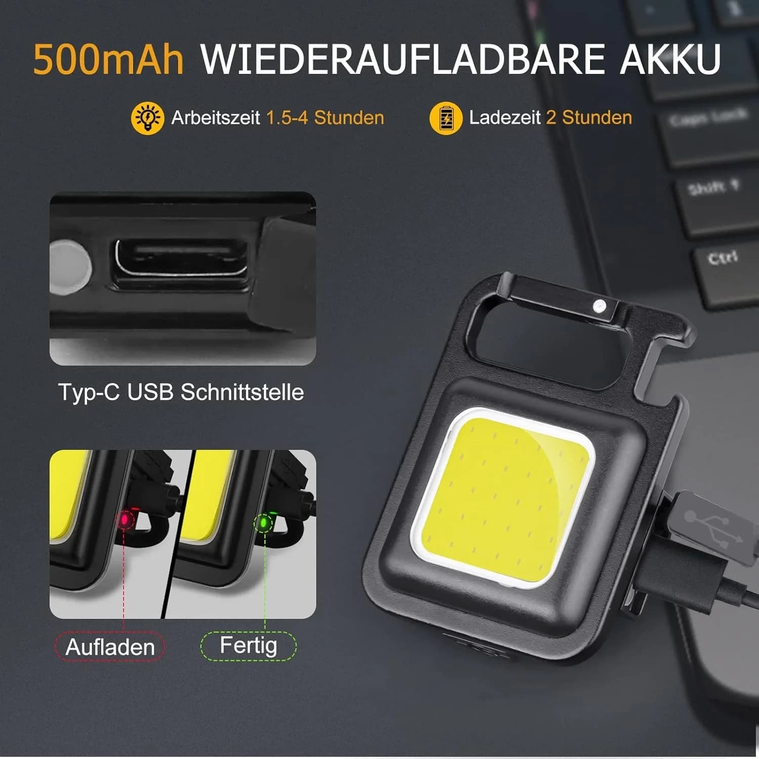 Anahtarlıklı Fener Fener Cob Led