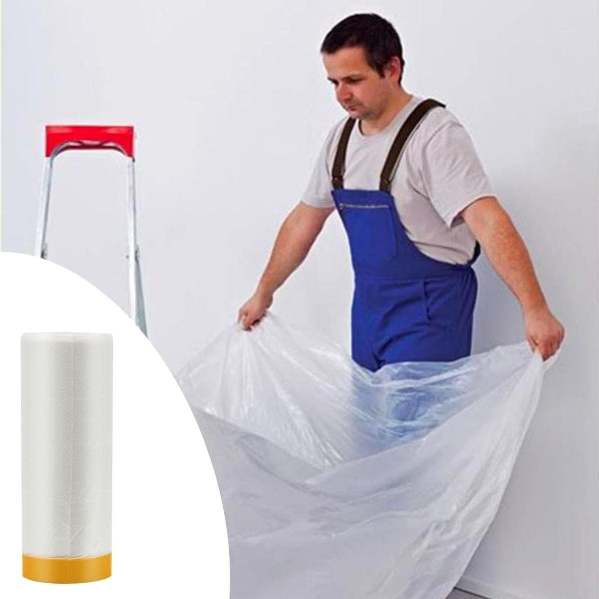 Boya Badana Eşya Koruma Hışır Örtüsü 280cm x 15 mt Yapışkanlı Hışır Örtü
