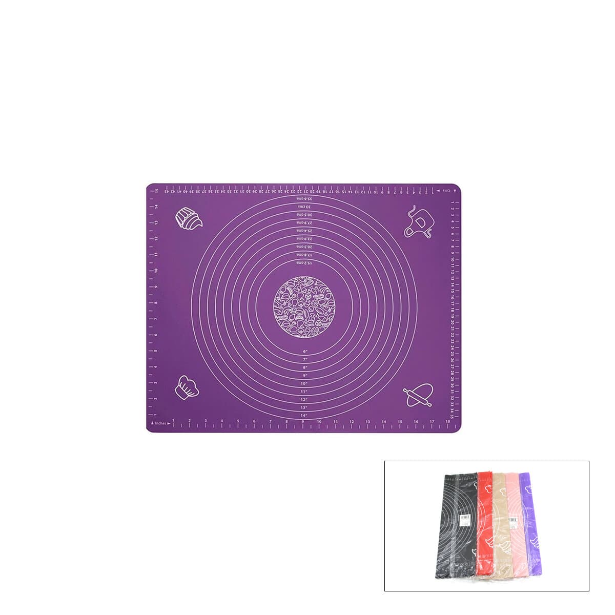 DİKDÖRTGEN 45X65CM RENKLİ SİLİKON HAMUR MATI ÖLÇEK ÇİZİMLİ 220GR HERHANGİ BİR RENK GÖNDERİLİR