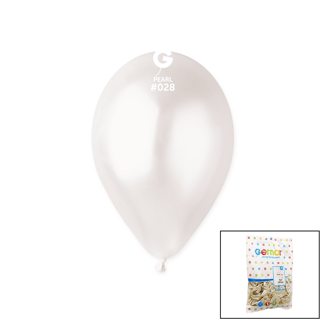 GM-110-28 METALİK - BEYAZ BALON 11'' - 28CM - 100 PARÇA