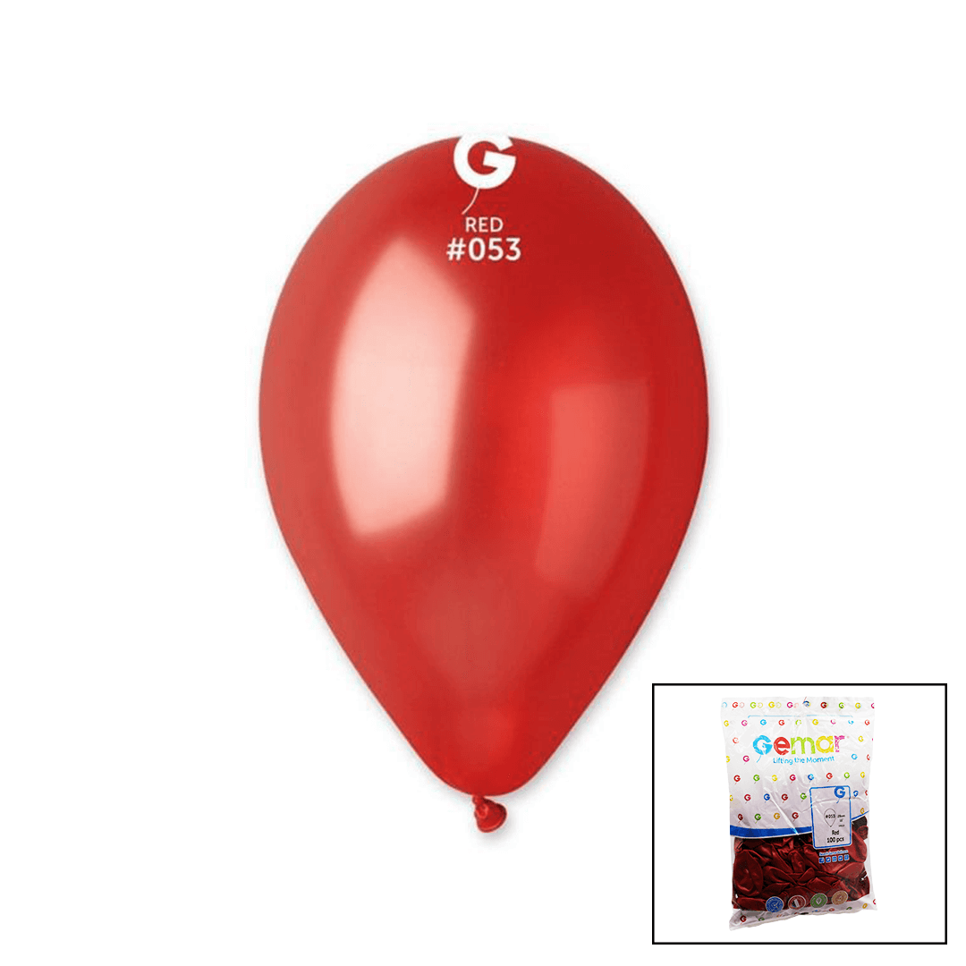 GM-110-53 METALİK - KIRMIZI BALON 11'' - 28CM - 100 PARÇA