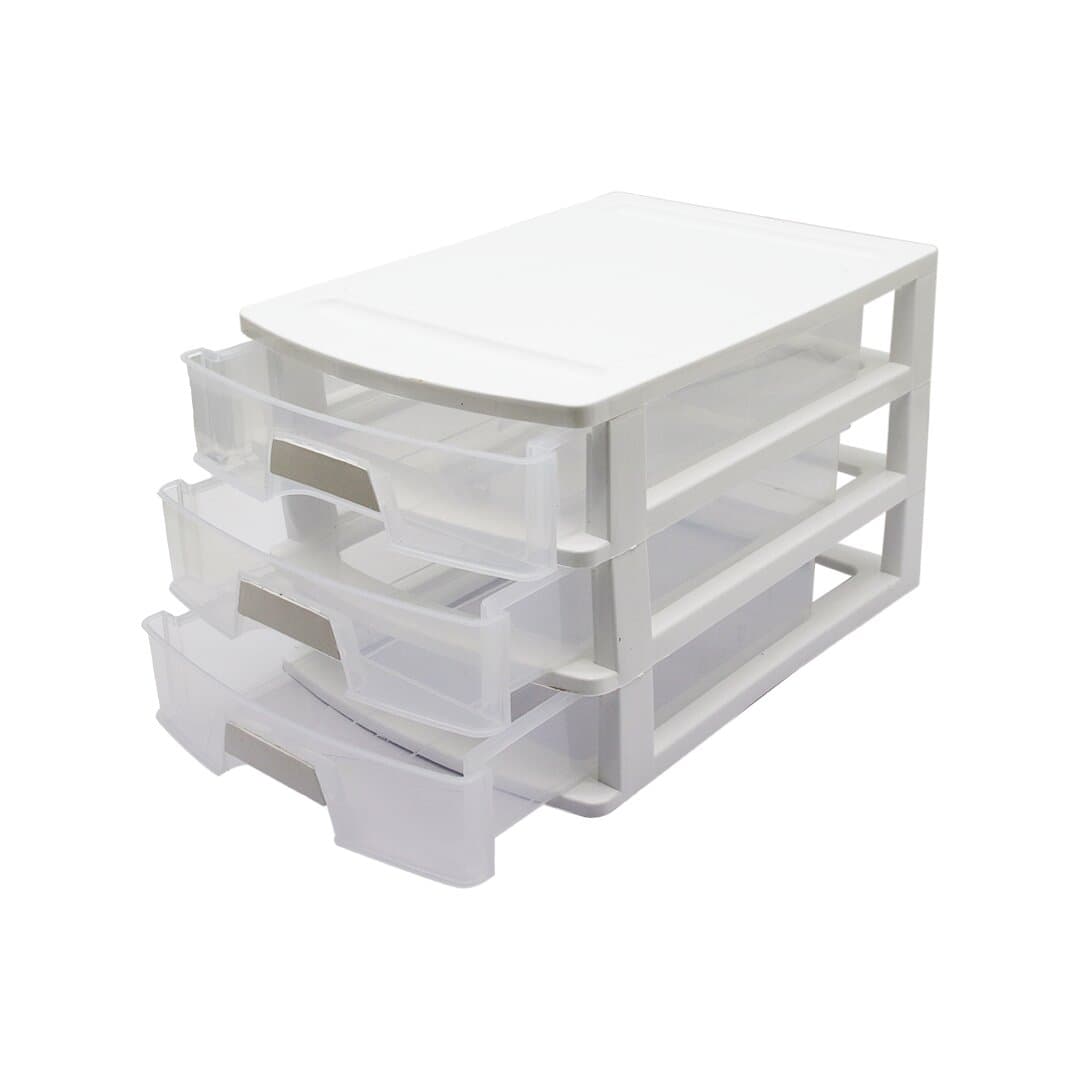 NO:3 ÇEKMECE 3 KATLI 35X25.4X22.6CM SİYAH VEYA BEYAZ GÖNDERİLİR