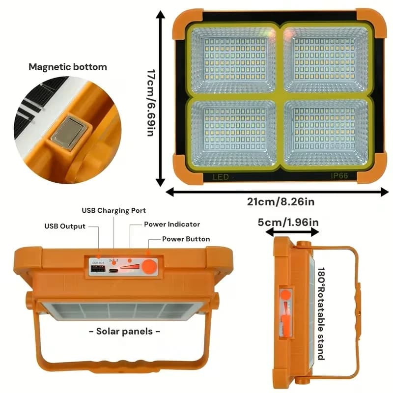 ProKAMA Ledli Solar Projektör 200W BK-200W