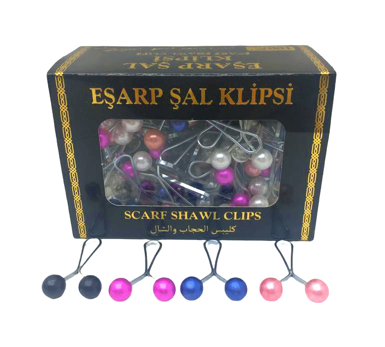 RENKLİ 100 PARÇA EŞARP BAŞÖRTÜ - ŞAL KLİPSİ