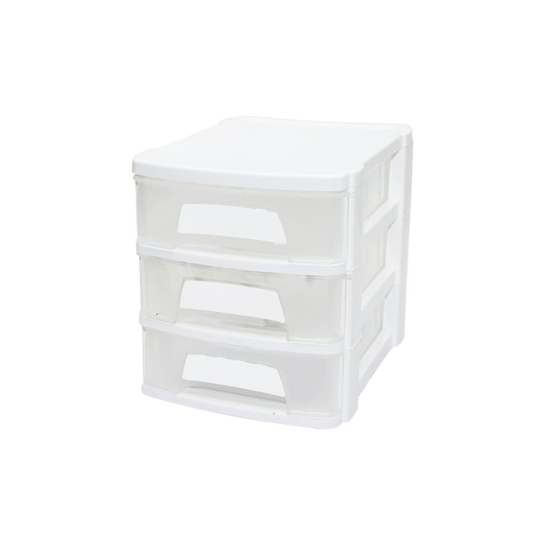 TONTON - NO:1 ÇEKMECE 3 KATLI 21.5X16.5X18.5 CM - SİYAH VEYA BEYAZ RENK GÖNDERİLİR