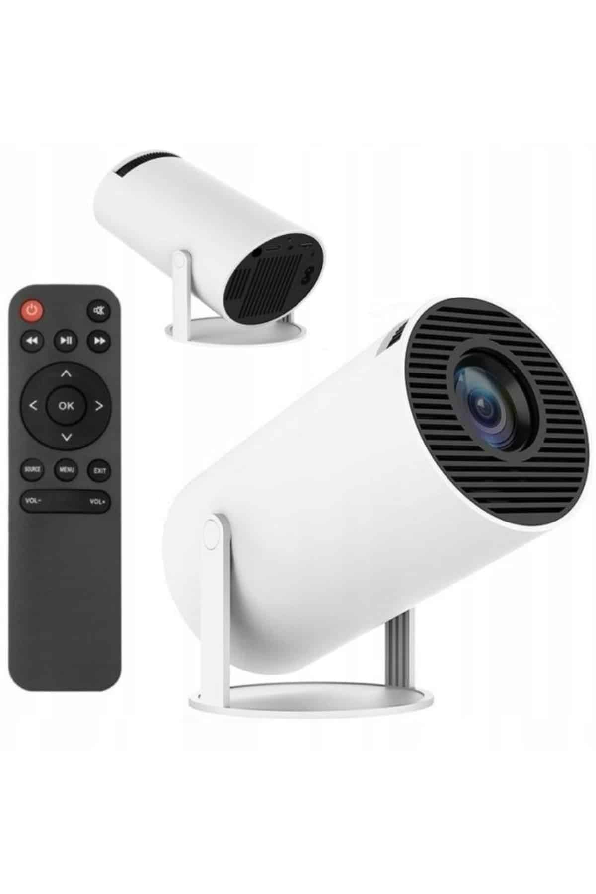 Sinema Projektörü Android HDMI USB WİFİ Ses Çıkışlı Ayaklı Projeksiyon Taşınabilir Yeni Nesil