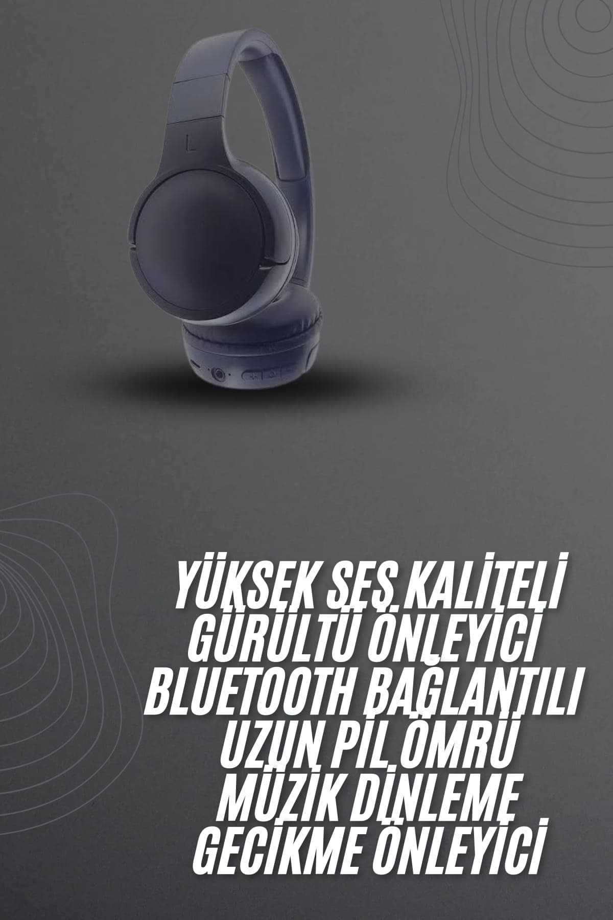 Kablosuz Bluetooth Kulaklık Kulak Üstü Ayarlanabilir Uzun Ömürlü Yeni Nesil