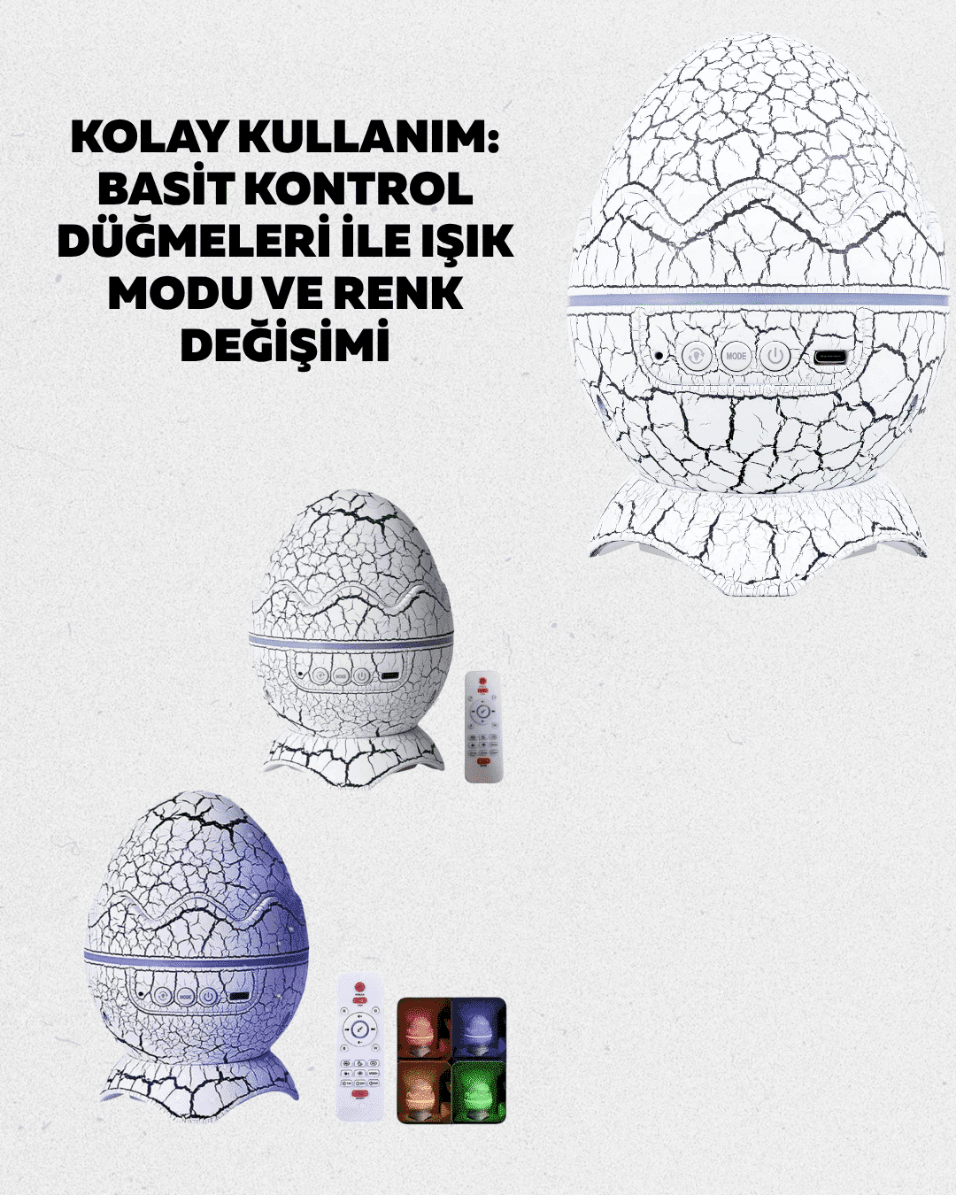 Bluetooth Hoparlör Özellikli 7 Renkli Gece Aydınlatması Yeni Nesil