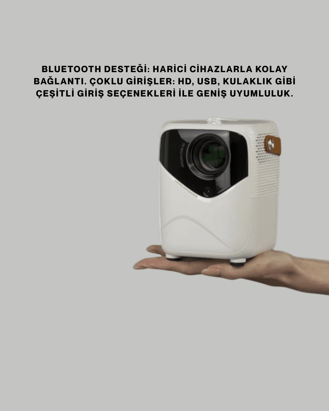 Hafif ve Taşınabilir Projektör – 750 Gram Ağırlıkla Mobil Kullanıma Uygun