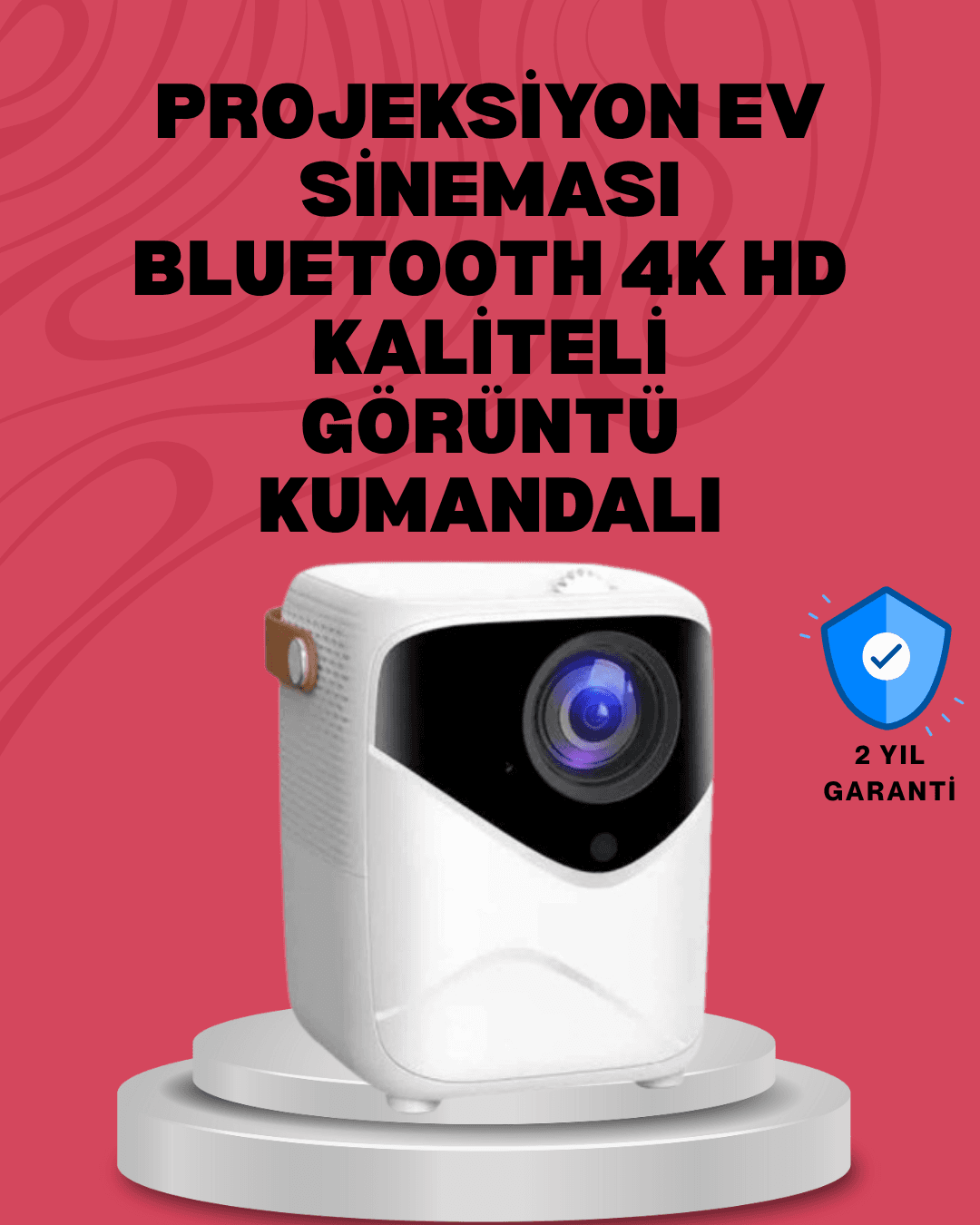 Ultra HD Çözünürlüklü Taşınabilir Projektör – 1920x1080 Piksel Görüntü Kalitesi