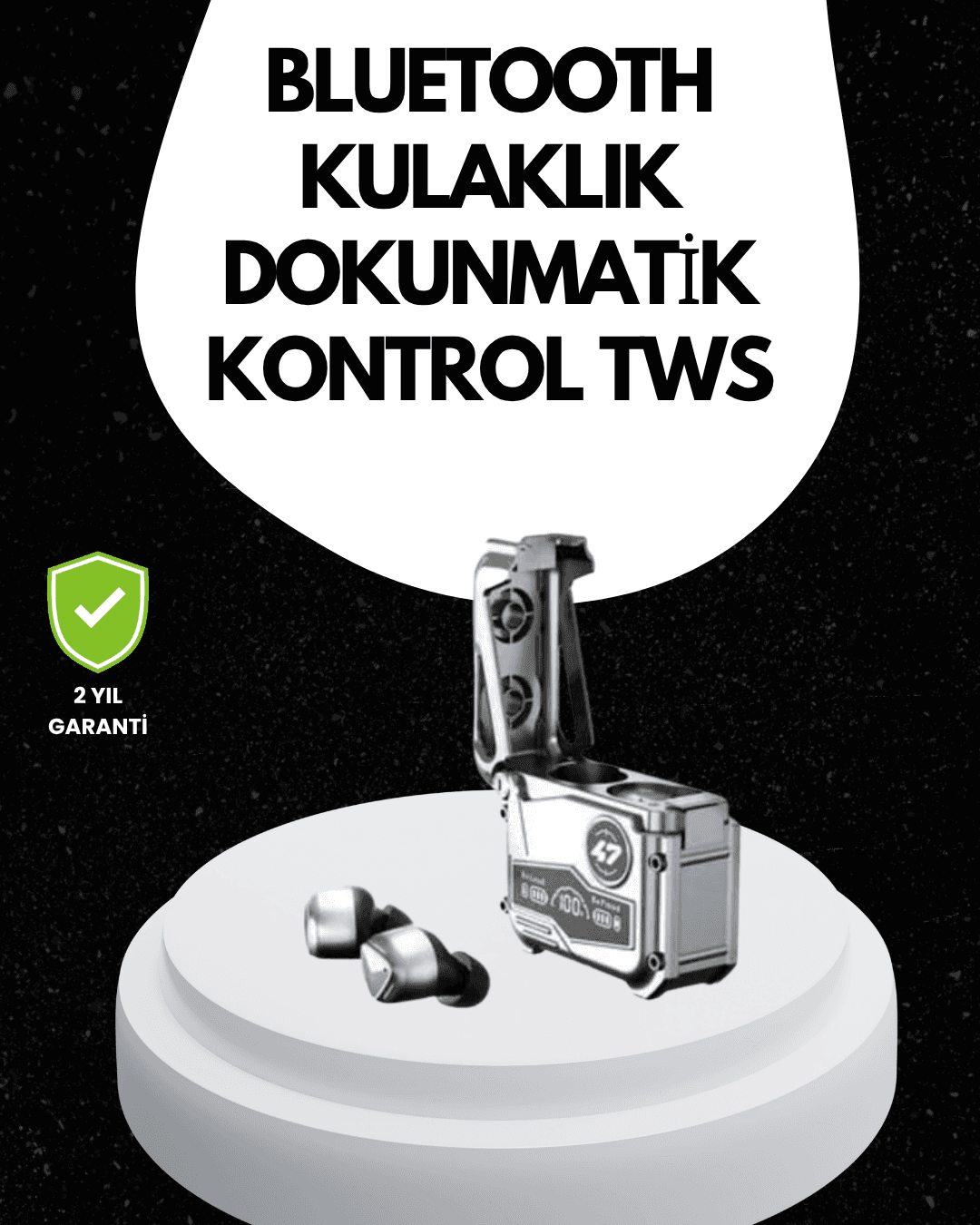 Suya Dayanıklı Kulak İçi Kablosuz Kulaklık – Ergonomik Tasarım ve Yüksek Pil Performansı