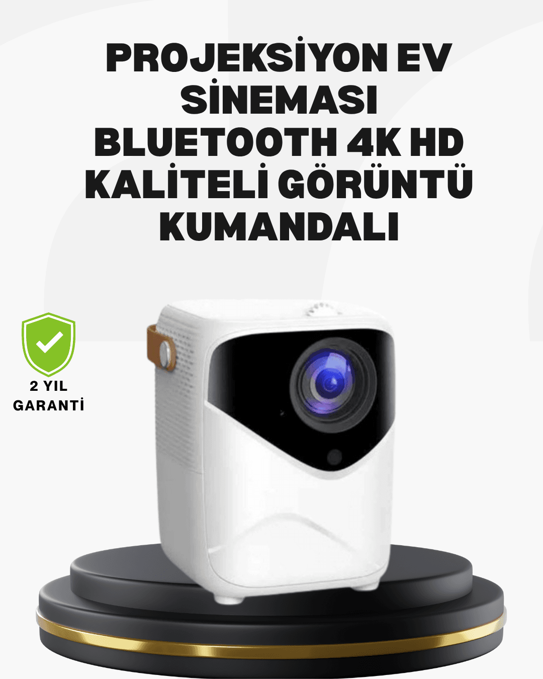 Ultra HD Çözünürlüklü Taşınabilir Projektör – 1920x1080 Piksel Görüntü Kalitesi