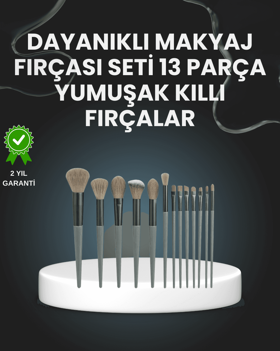 13'lü Fiber Kıllı Yumuşak Makyaj Fırçası Seti Taşınabilir ve Ergonomik Tasarım