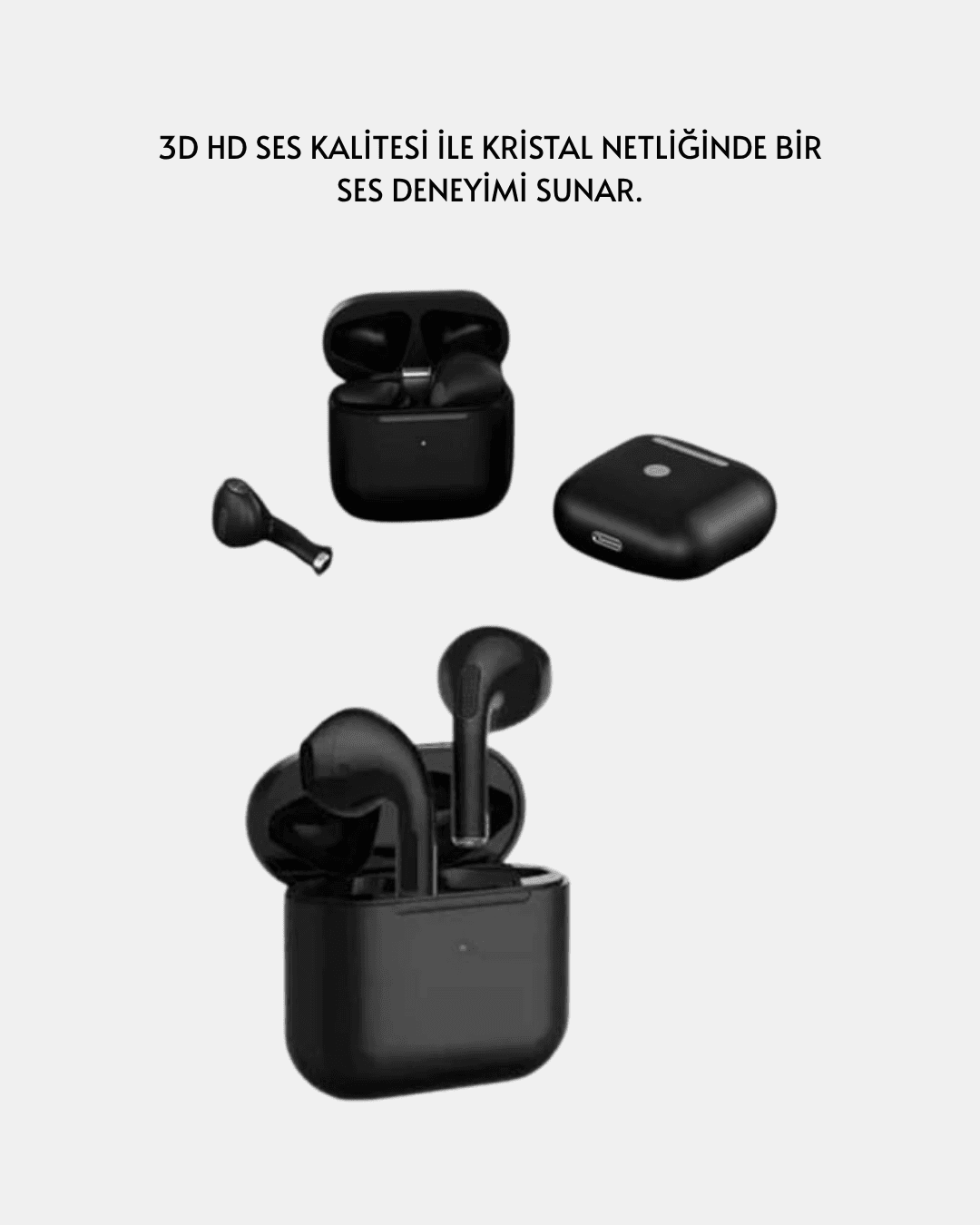 TWS Pro 5 Bluetooth Kulaklık 3D HD Ses ve Gürültü Engelleme Teknolojisi