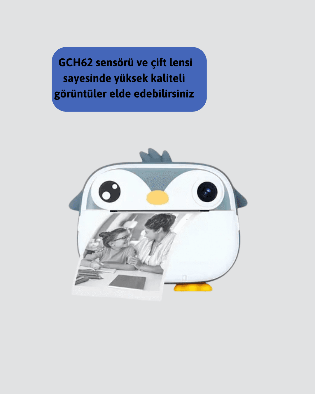 64GB TF Kart Destekli Çoklu Dil Seçeneği Sunan Anında Baskı Kamera