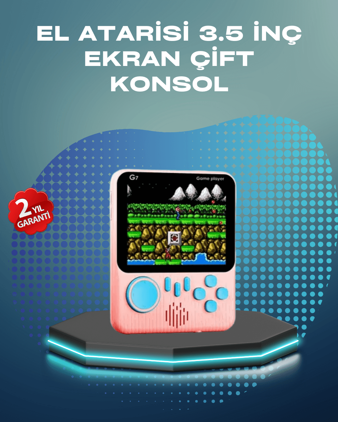 3.5 İnç LCD Ekranlı 666 Oyunlu Taşınabilir Retro Oyun Konsolu