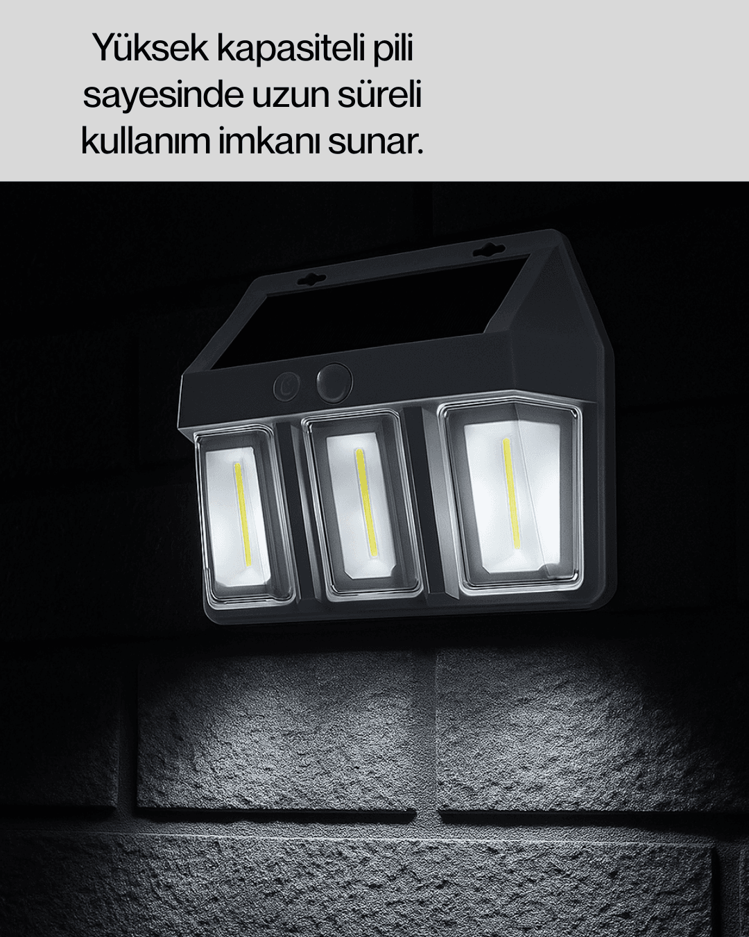 Suya Dayanıklı Solar Duvar Lambası – Akıllı Gece Sensörlü Işık