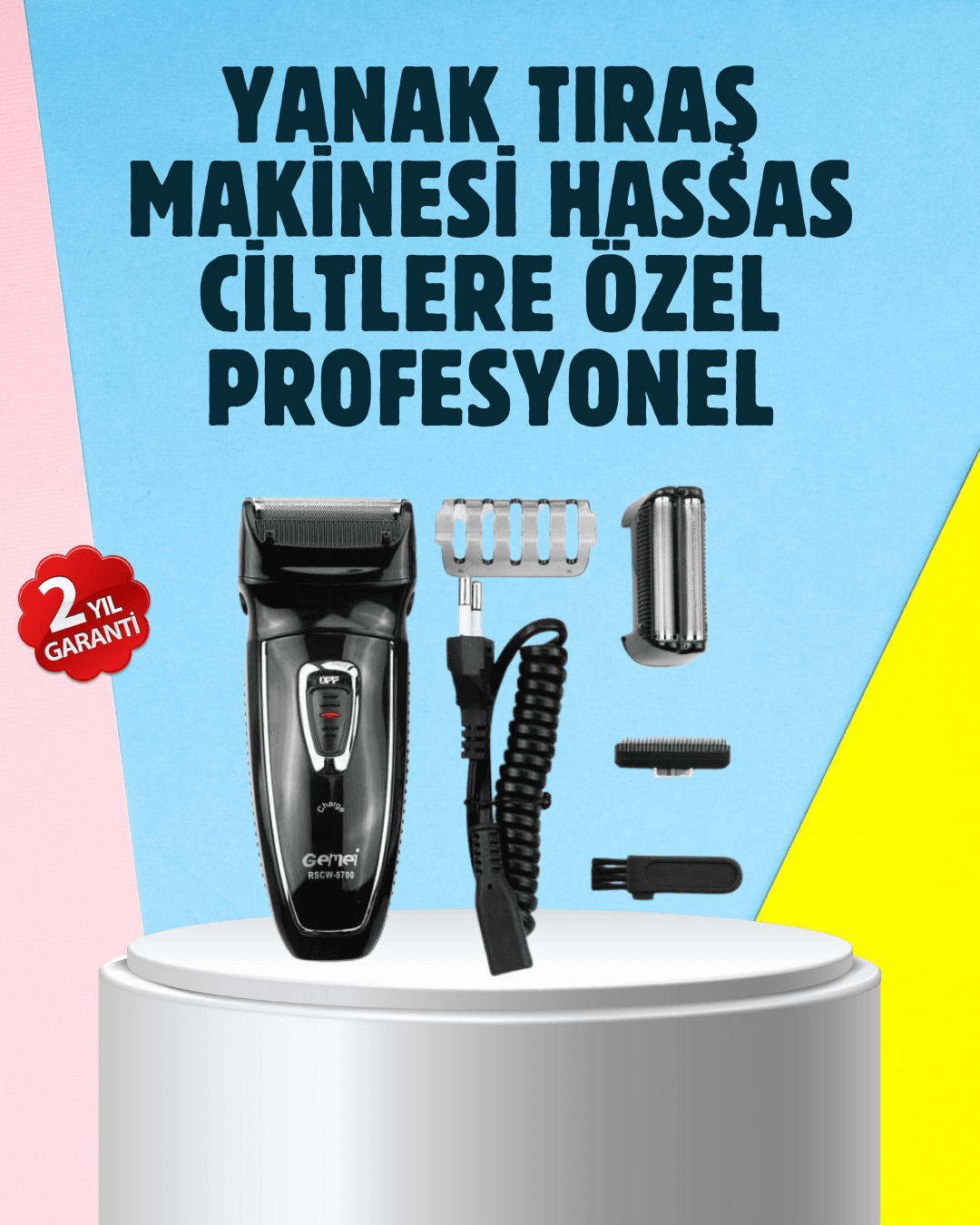 Kablosuz Kuru Tıraş Makinesi Folyo Başlıklı