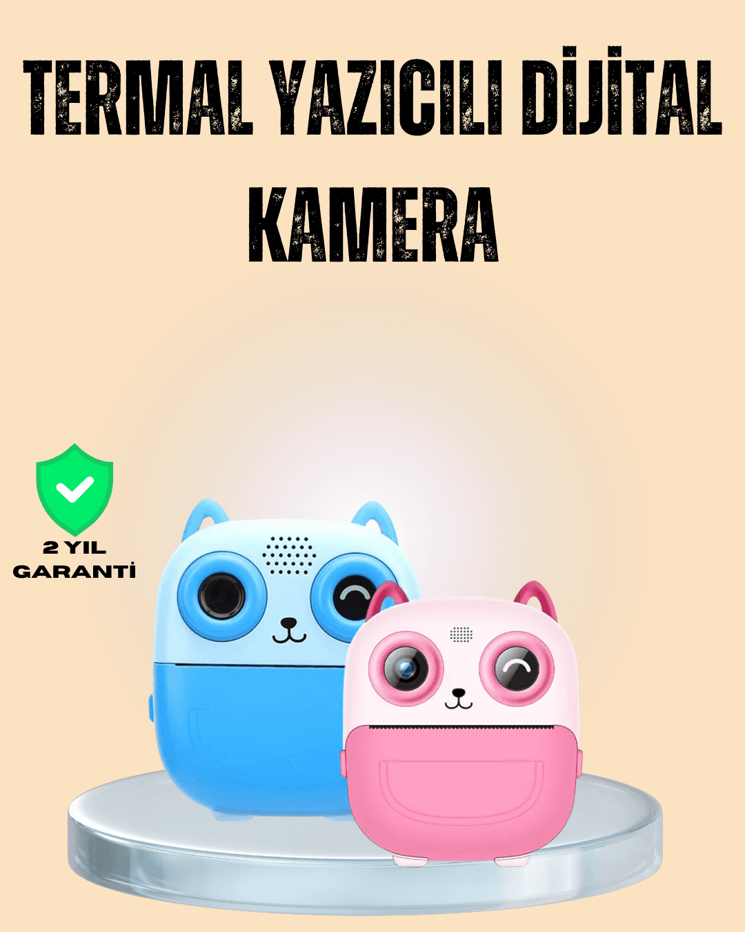Çocuklar İçin Eğlenceli Dijital Kamera 1300mAh Şarjlı