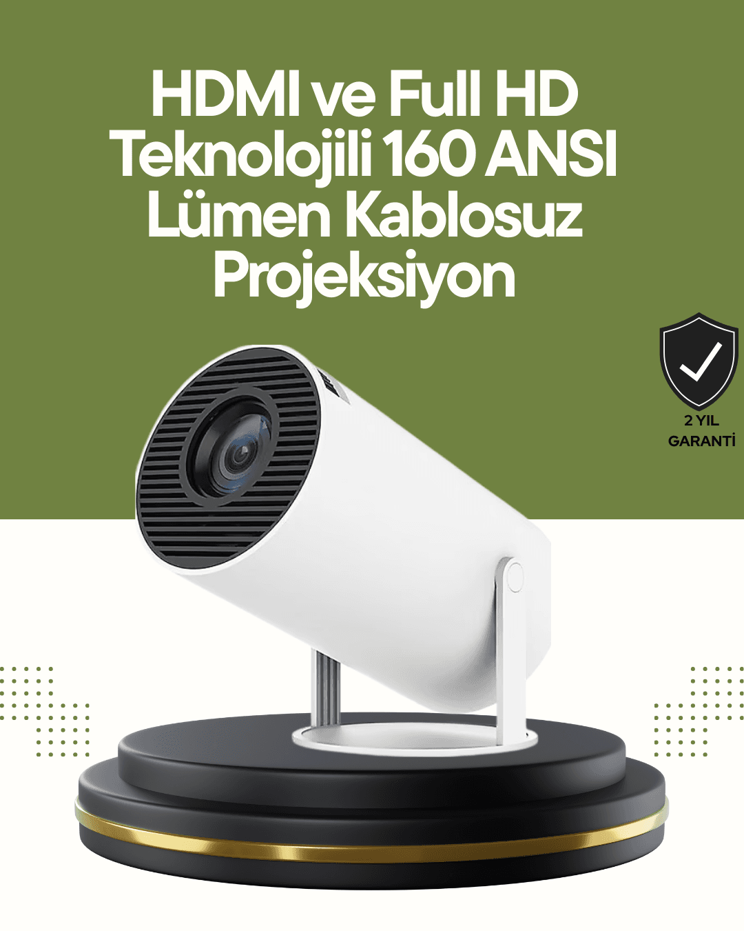 HDMI ve USB Girişli Uzun Ömürlü Ampullü Projeksiyon