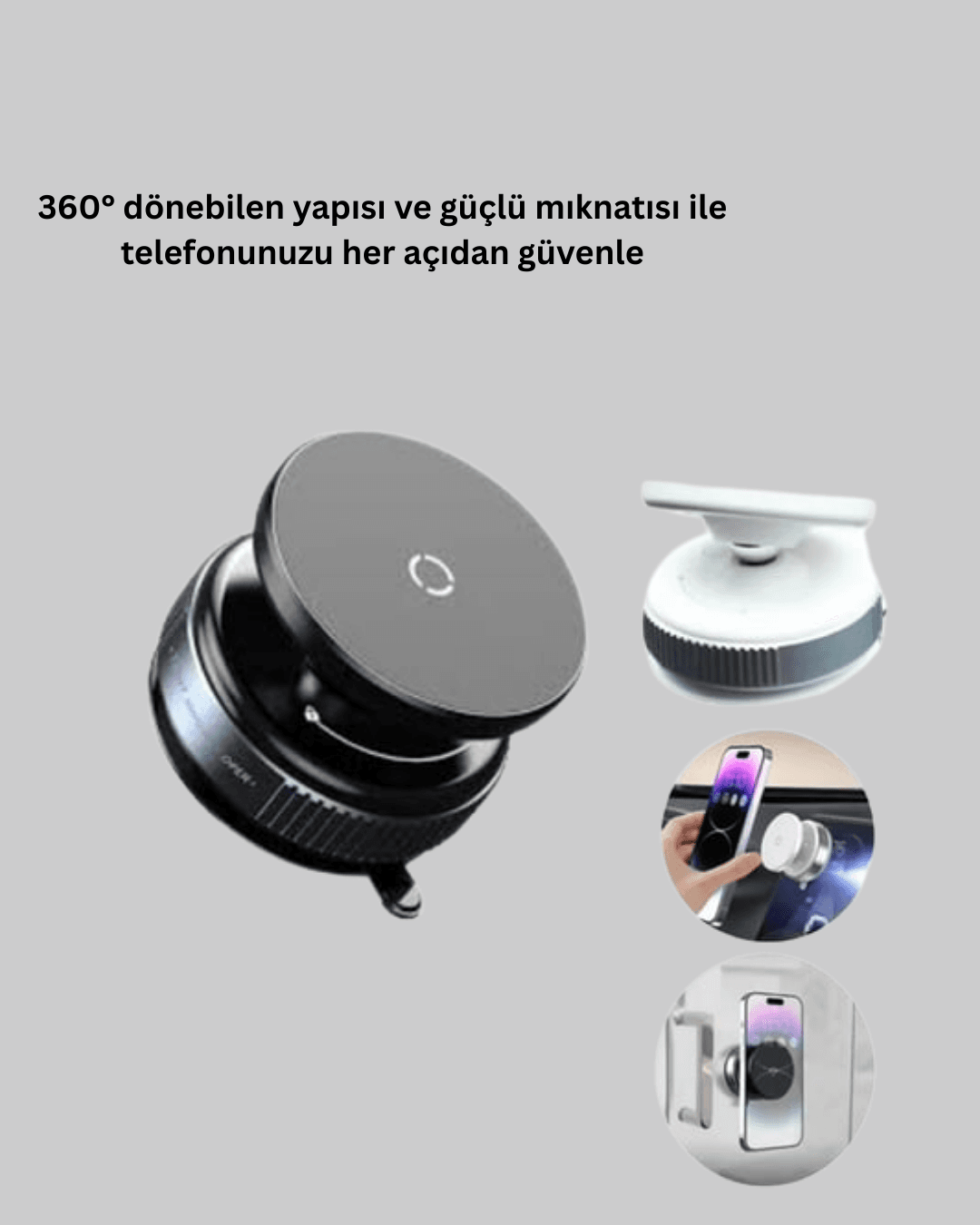 Vakumlu Manyetik Araç İçi Telefon Standı