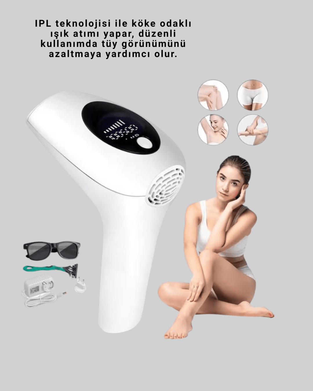Hasuba IPL Lazer Epilasyon Cihazı HS-262 Ev Tipi Kullanım İçin