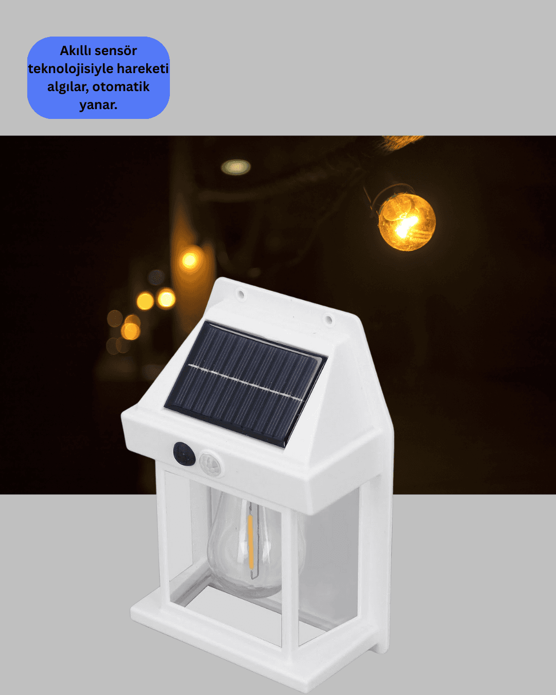 Sensörlü Solar Led Dış Duvar Aydınlatma Yeni Nesil