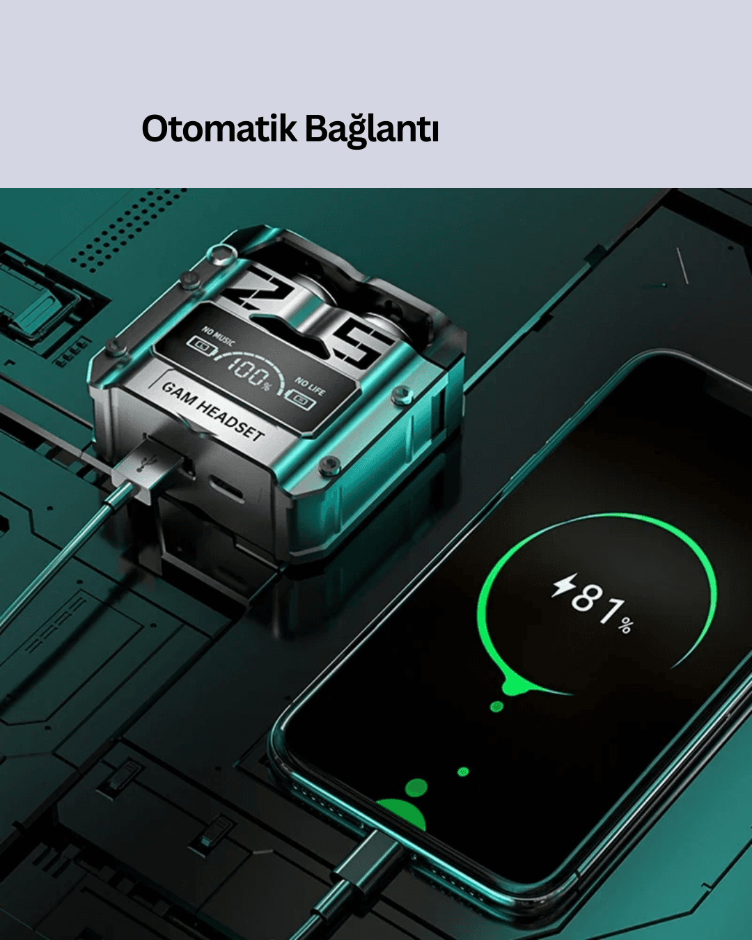 Bluetooth Kulaklık Kablosuz ANC Gürültü Önleyici Stereo Ses