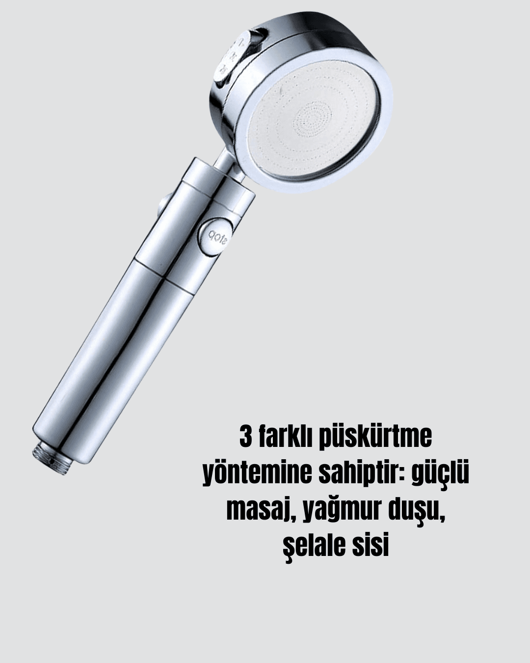 Yüksek Basınçlı 3 Fonksiyonlu Duş Başlığı