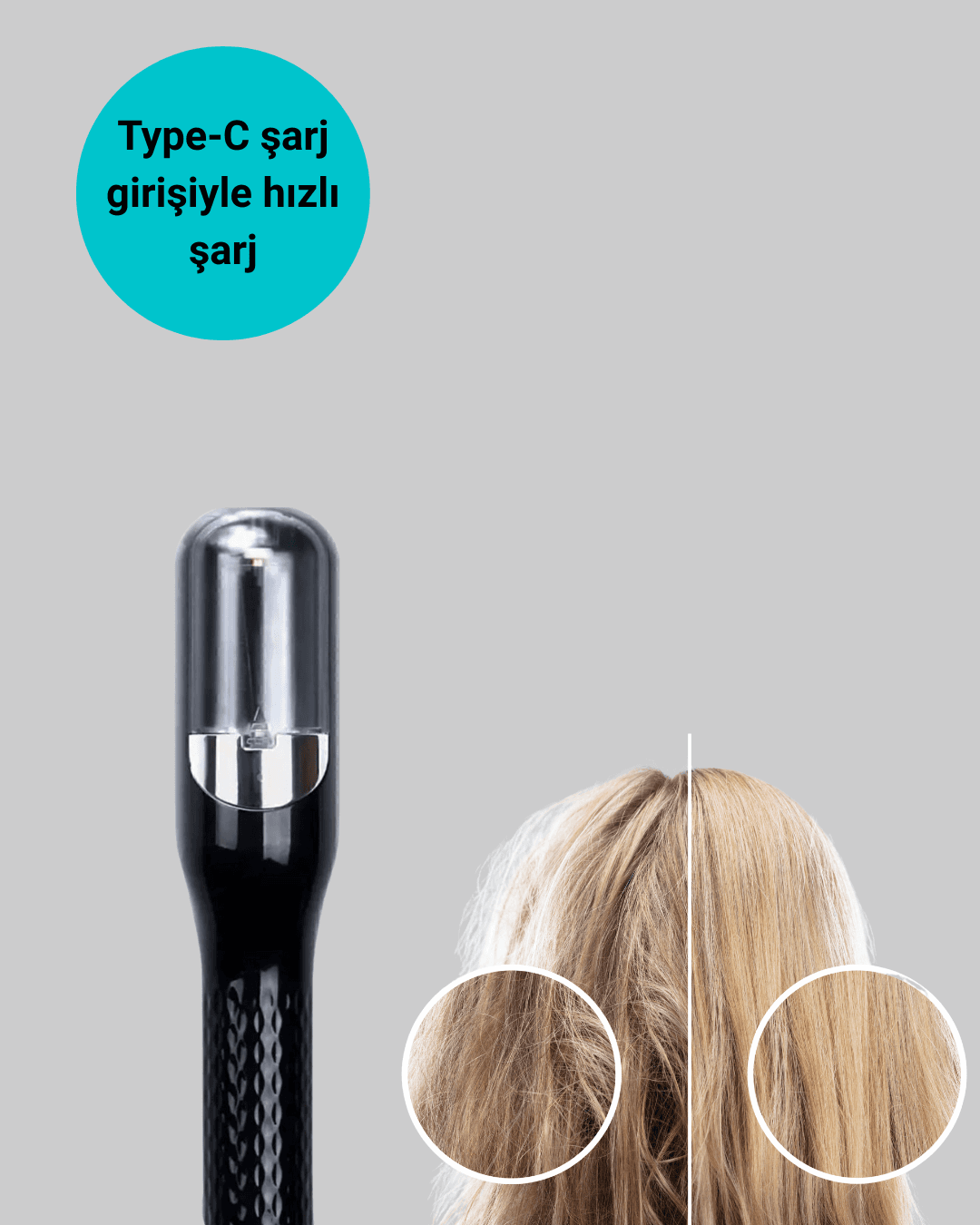 Profesyonel RH-6668 Şarjlı Elektrikli Saç Kesme ve Düzeltici Makine